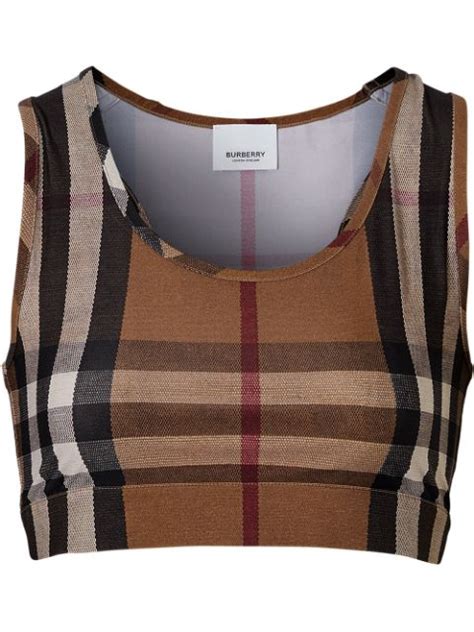 burberry plaid cropped tank|burberry store online.